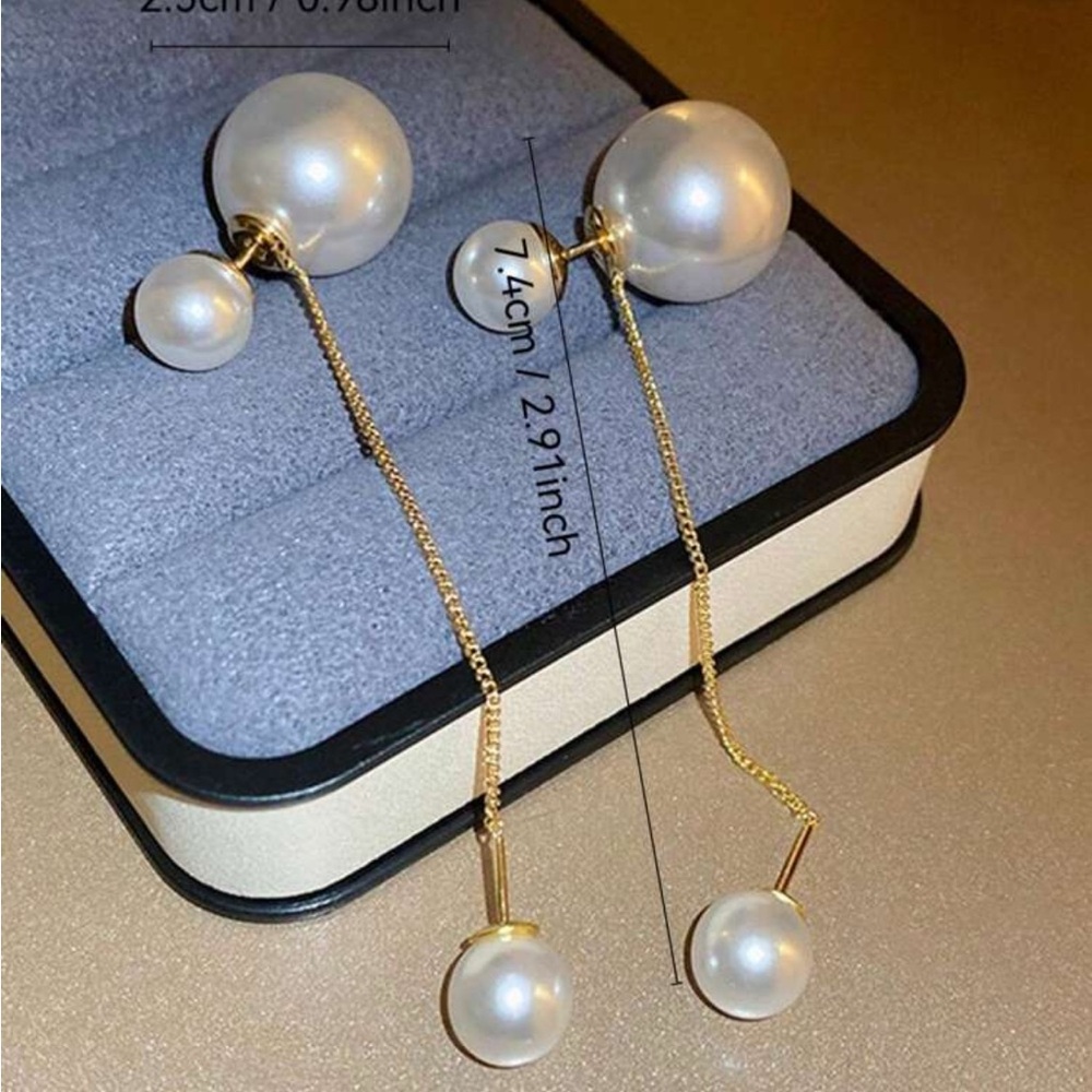 Pearl Whisper Jacket Drop Earrings - Picture 3 of 4